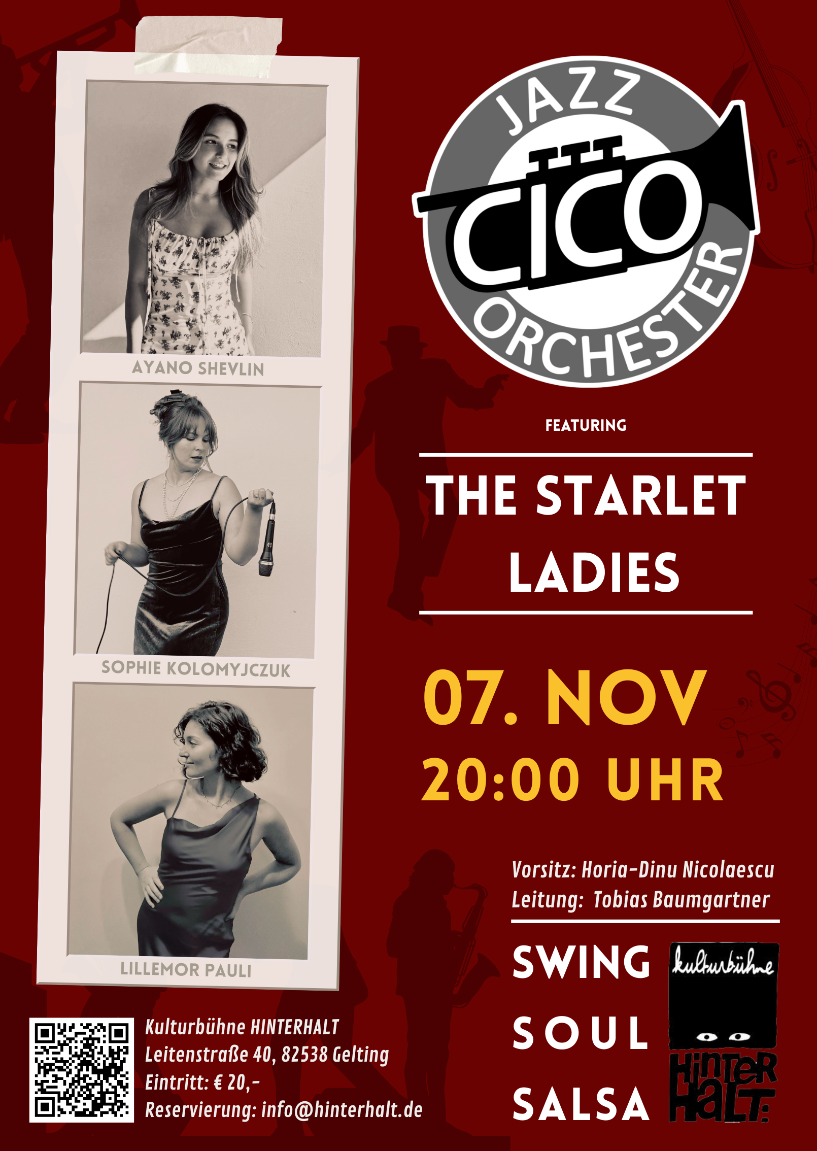 Plakat für das Konzert am 7.11.2025 im Hinterhalt